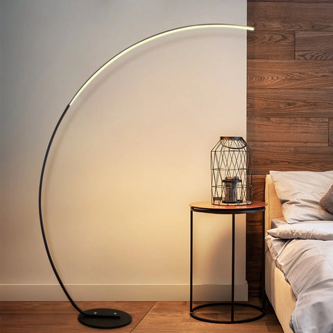 RGBW Modern Curve Floor Lamp | New Version Sangria Apricot