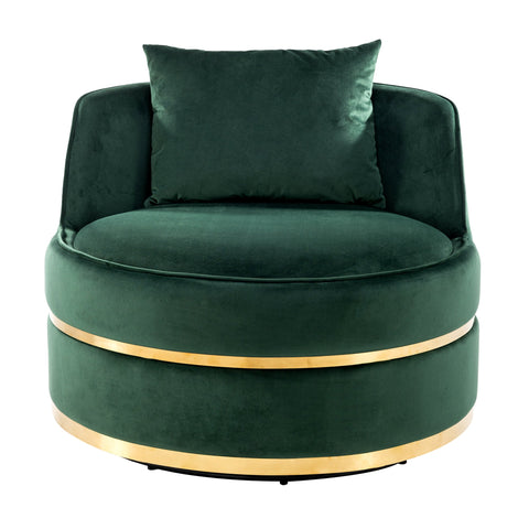 360 Degree Swivel Accent Chair Velvet Modern Upholstered Barrel Chair