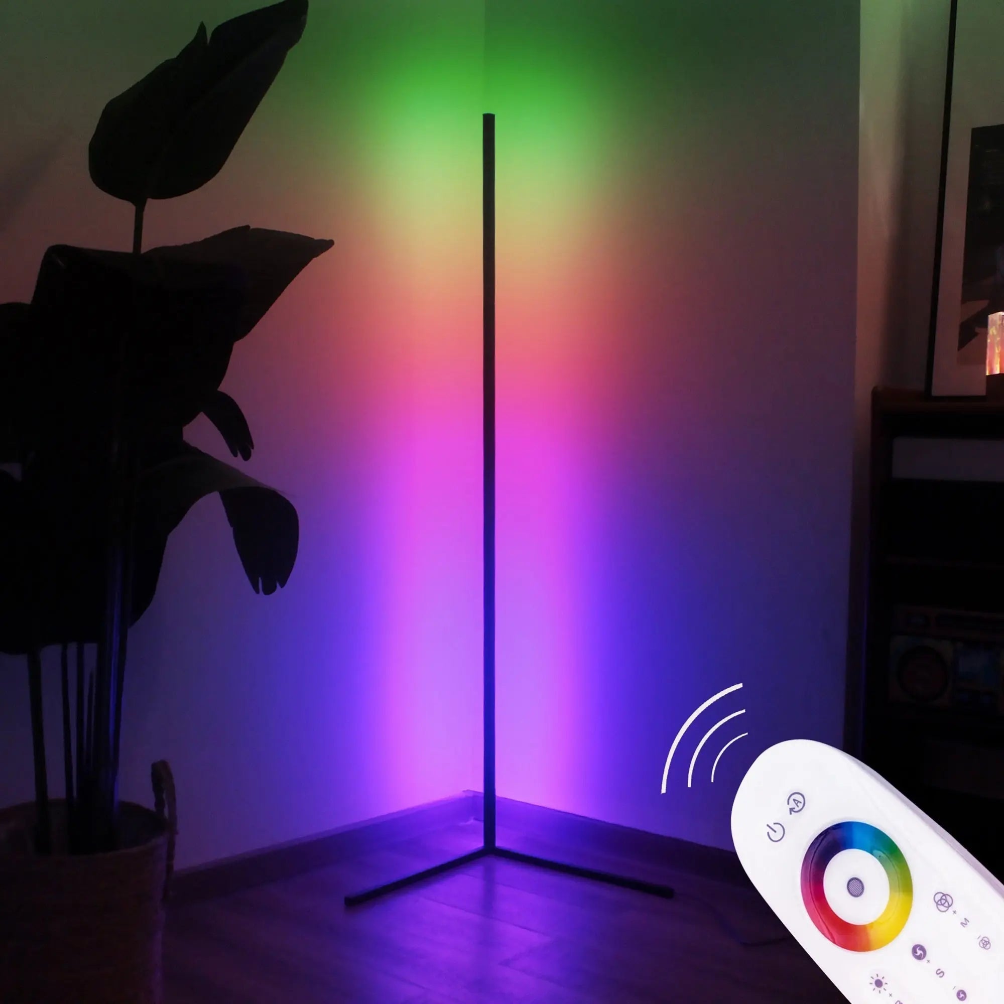 RGB LED Corner Floor Lamps Sangria Apricot