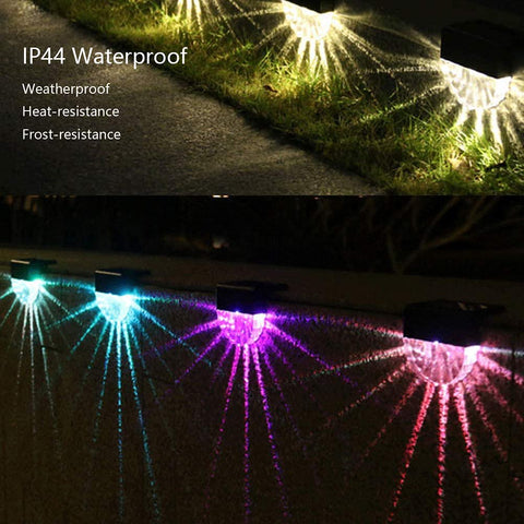 Solar Step Lights Auto Light-up at Night, Garden Yard Decorations