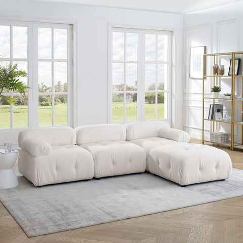 Modular Sectional Sofa, Button Tufted Designed and DIY Combination,L