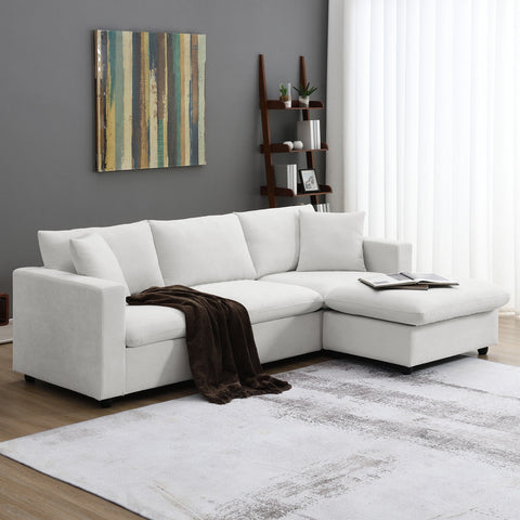 100.4*64.6" Modern Sectional Sofa,L-shaped Couch Set with 2 Free