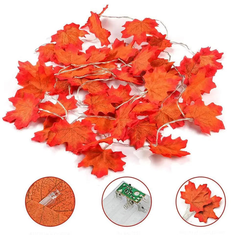 10Ft Maple Leaf String Lights Decorations