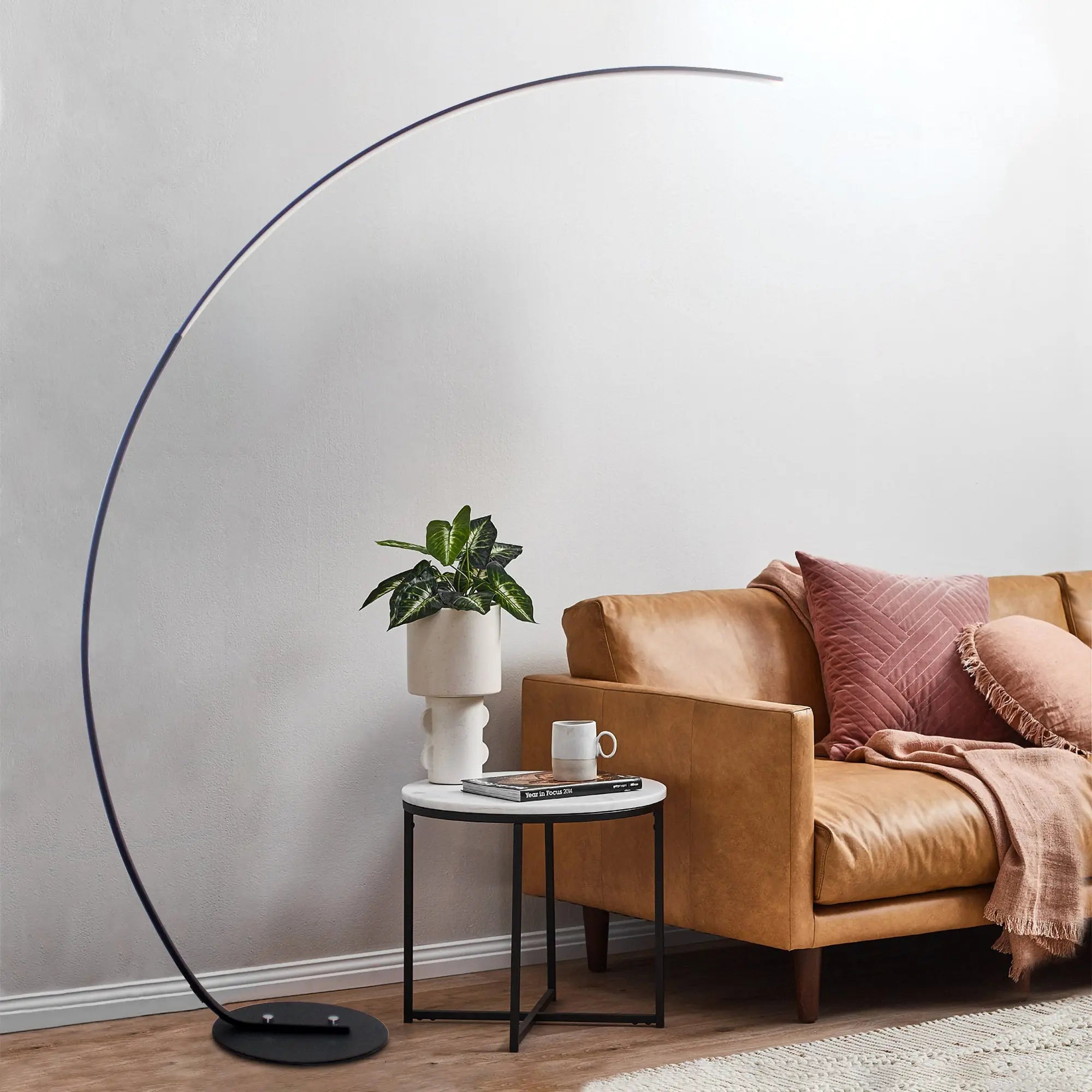 RGBW Modern Curve Floor Lamp | New Version Sangria Apricot