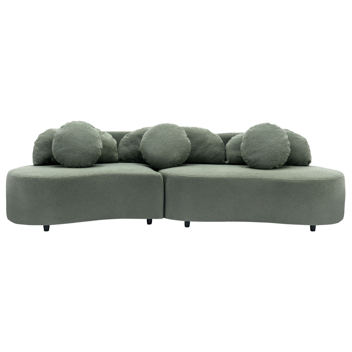 103.9" Modern Living Room Sofa Lamb Velvet Upholstered Couch Furniture