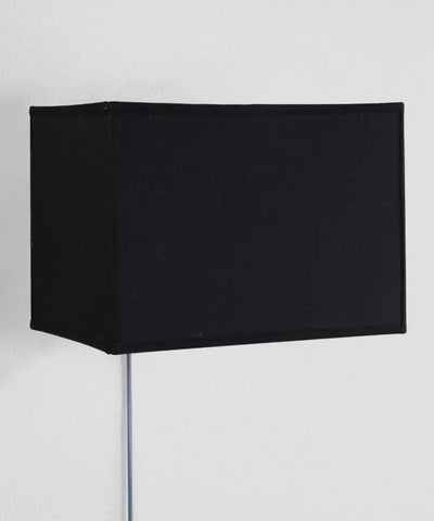 16"W Floating Shade Plug-In Wall Light Black Thulite