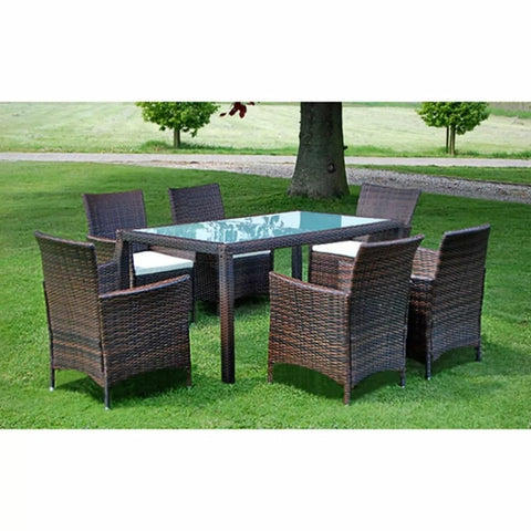 9 Piece Outdoor Dining Set with Cushions Poly Rattan Gray