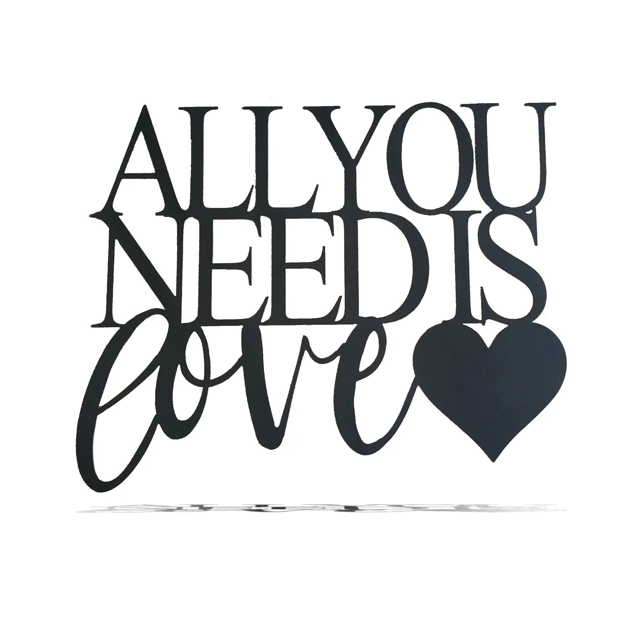 All You Need Is Love - Metal Wall Art Malachite