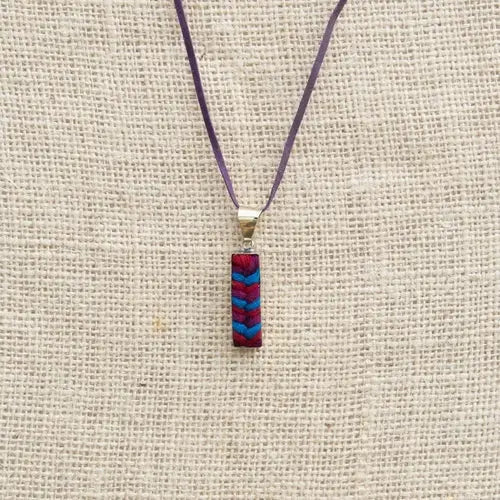 Folk Long Pendant Necklace. Violet Athena