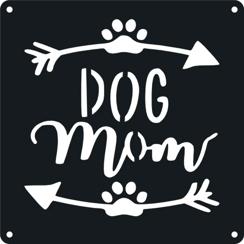 Dog Mom - Metal Wall Art Malachite