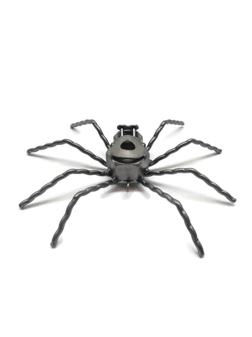 Scrap Metal Spider Figurine, Steel Spider, Metal Arachnid Tarantula