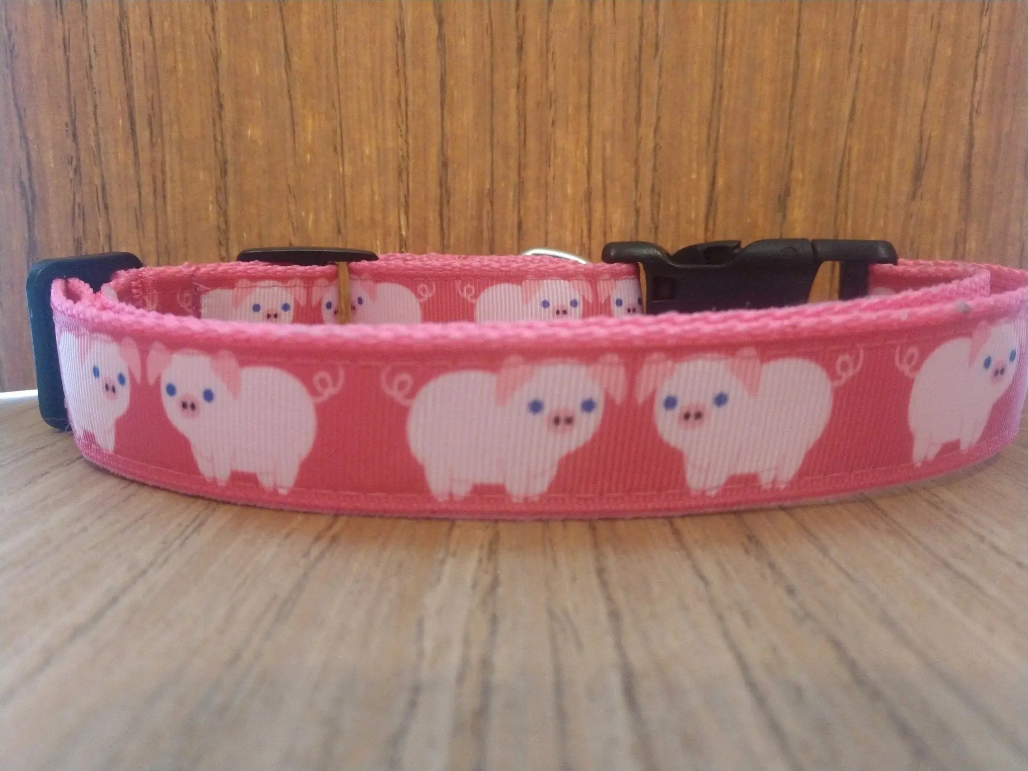 Pink Pigs Medium/ Large Martingale Collar Green Thalassa