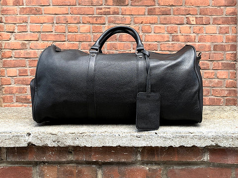 The Endre Weekender | Vintage Leather Duffle Bag Jade Gaia