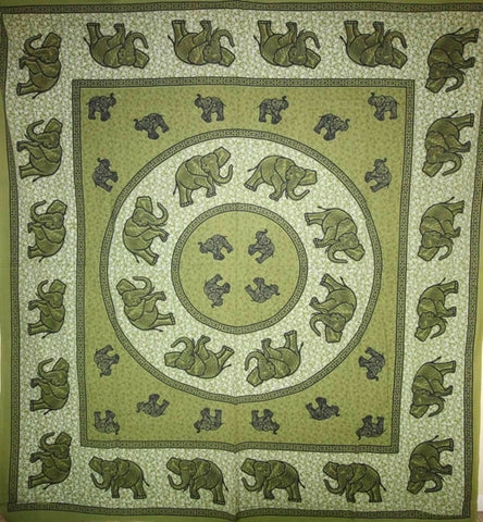 Elephant Herd Mandala Tapestry