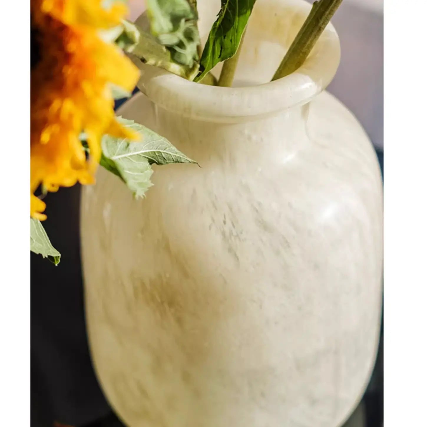 Large Matte Frosted Glass Vase Sangria Uranus