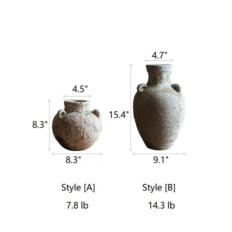 Pottery Stoneware Vase Zen Style Pottery for Dried Flowers Sangria Uranus