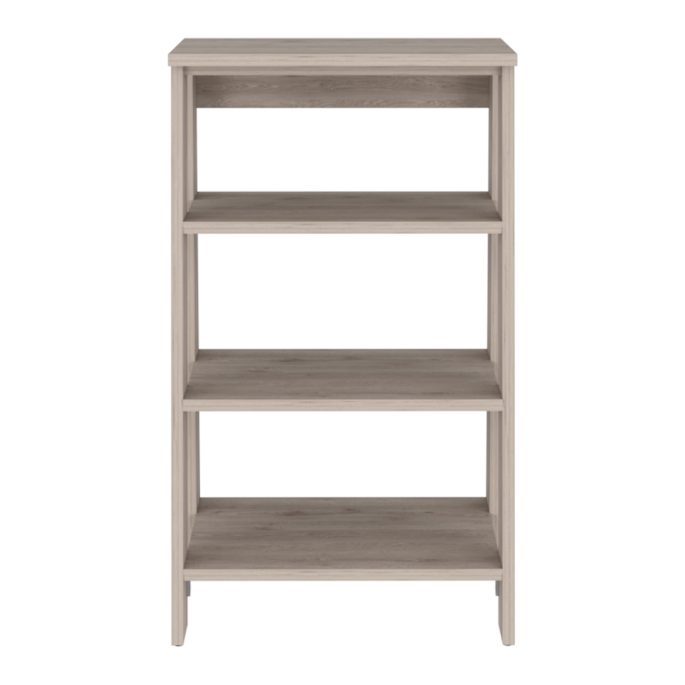 Linen Cabinet Jenne, Four Open Shelves, Light Gray Finish