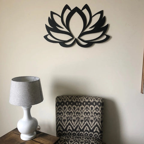 Lotus - Metal Wall Art Malachite