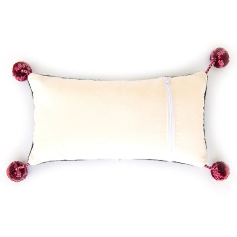 Neza Navajo Arrows, Hand Weaved Wool Pillow Cover Violet Athena