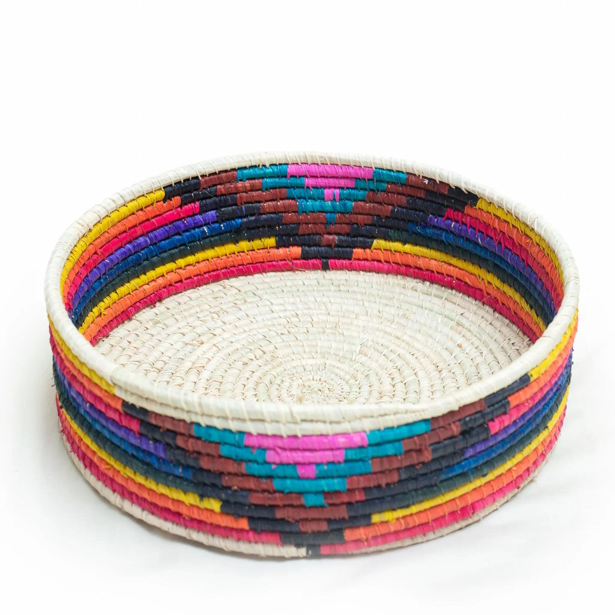 Jasper Handwoven  Round Pet Bed. Amaranth Nesoi