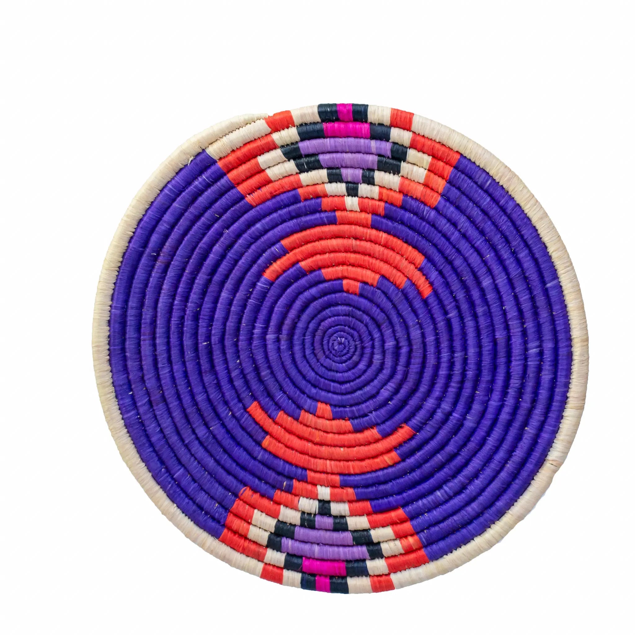 Handwoven Katavi  Placemat/Trivet. Amaranth Nesoi