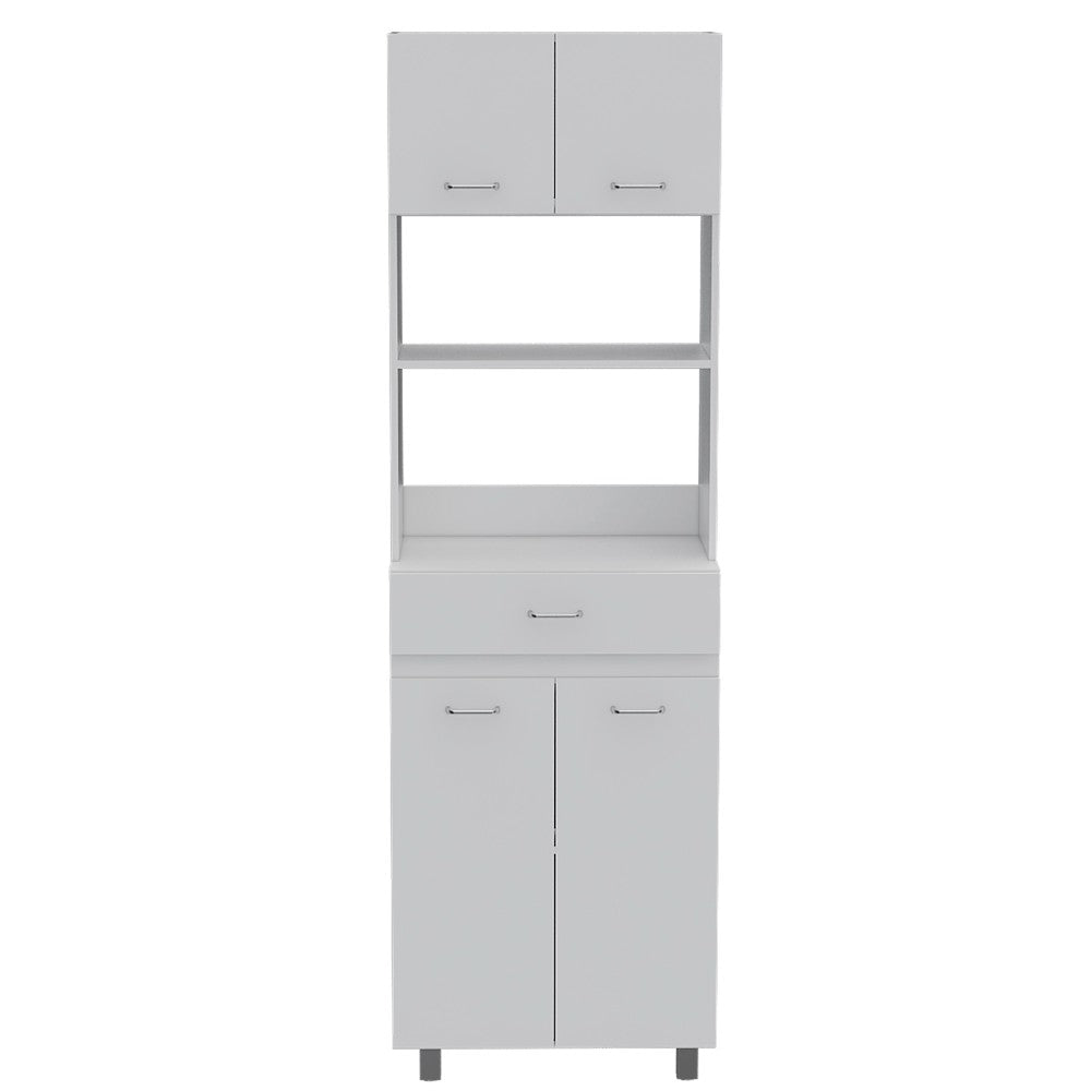 Microwave Cabinet Madison, Double Door, White Finish