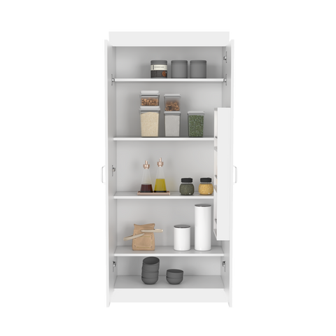 Pantry Cabinet Orlando, Five Shelves, White Finish