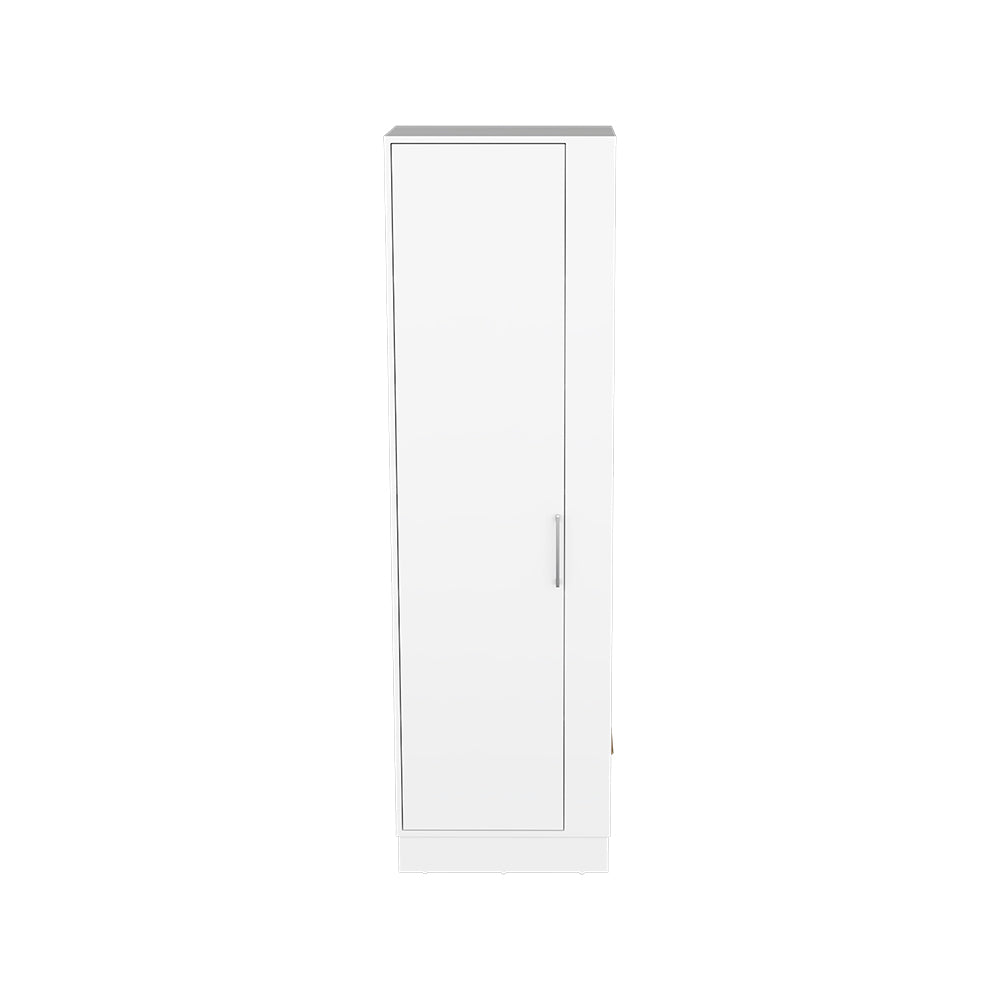 Storage Cabinet Manika, One Door and Shelves, White Finish