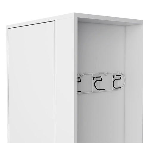 Storage Cabinet Manika, One Door and Shelves, White Finish