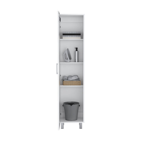 Storage Cabinet Molekeede, Four Shelves, White Finish