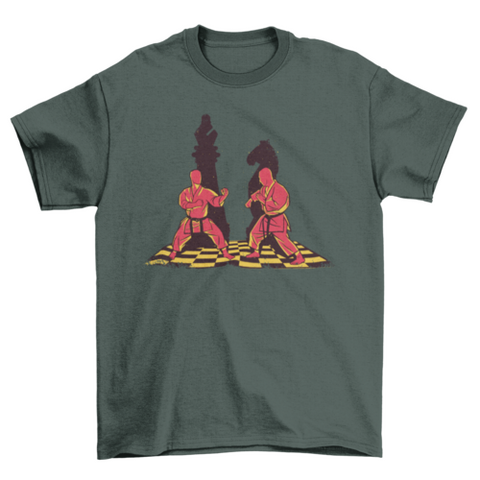 Martial Artist Chess Pieces T-shirt