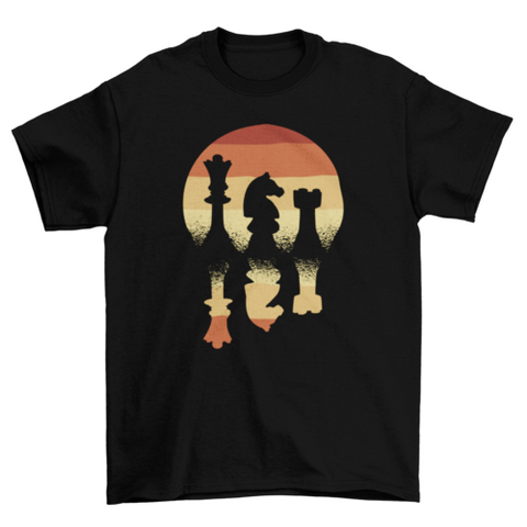 Vintage chess pieces t-shirt