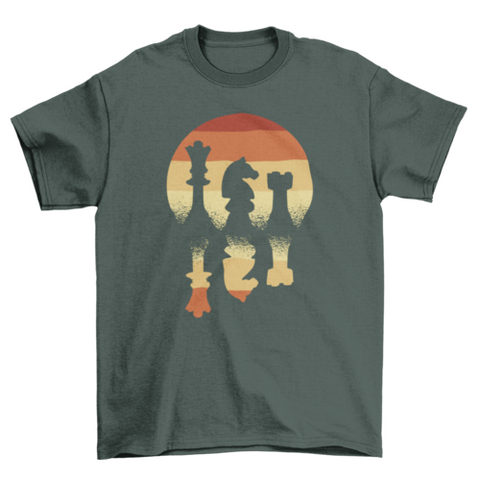 Vintage chess pieces t-shirt