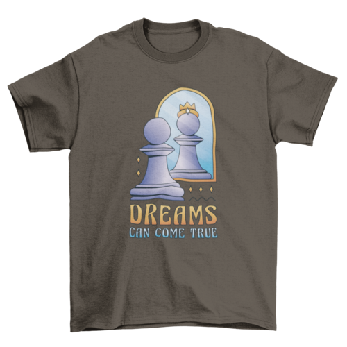Chess piece pawn in mirror t-shirt design
