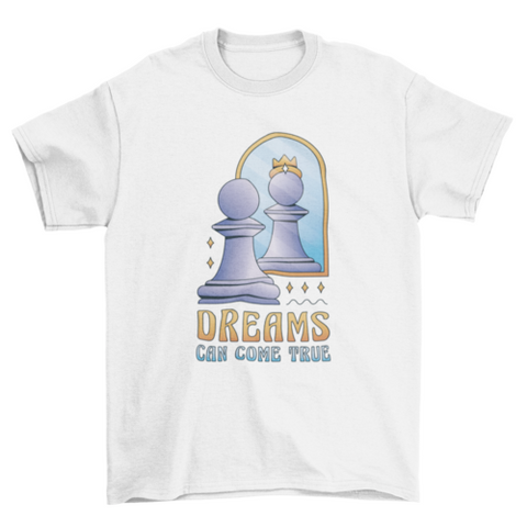 Chess piece pawn in mirror t-shirt design