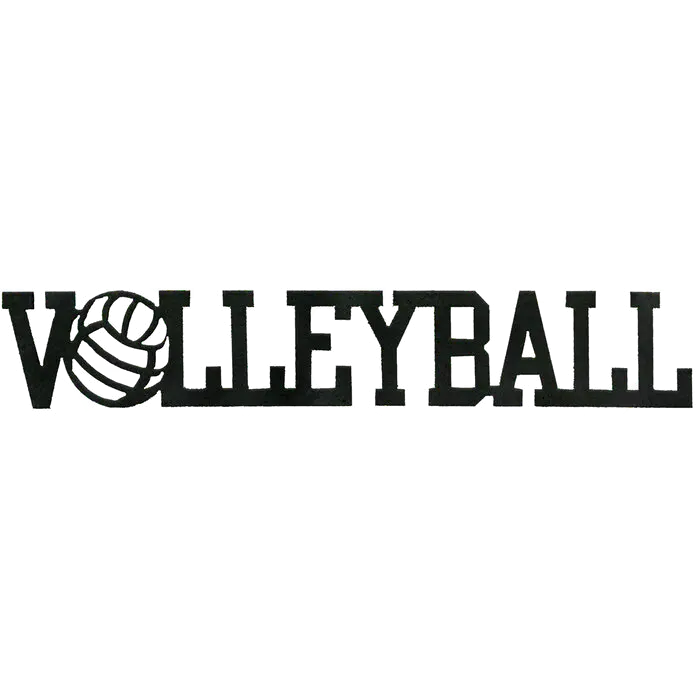 Volleyball Word - Metal Wall Art Malachite