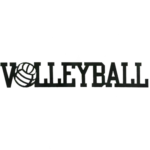 Volleyball Word - Metal Wall Art Malachite