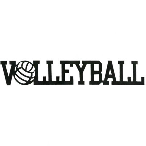 Volleyball Word - Metal Wall Art Malachite