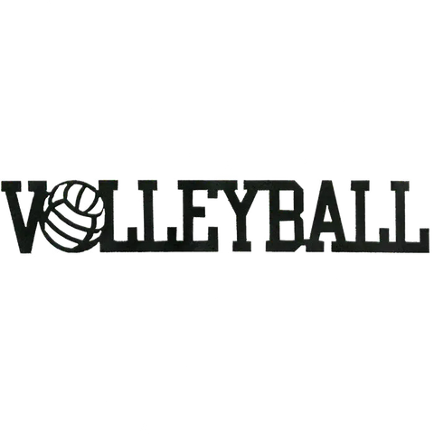 Volleyball Word - Metal Wall Art Malachite