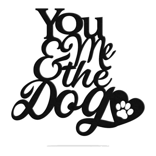 You Me & The Dog - Metal Wall Art Malachite