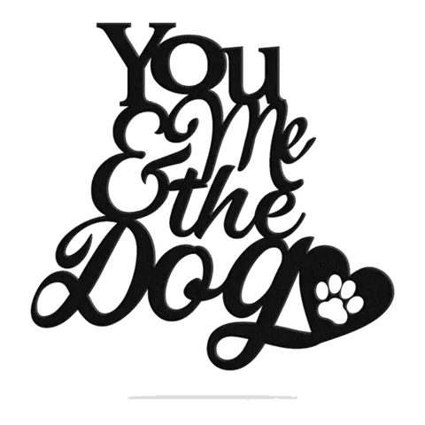 You Me & The Dog - Metal Wall Art Malachite