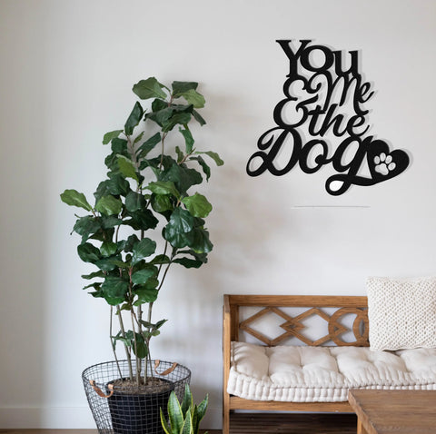 You Me & The Dog - Metal Wall Art Malachite