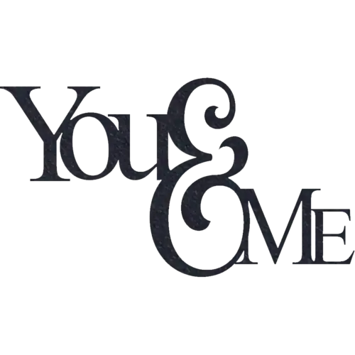 You & Me - Metal Wall Art Malachite