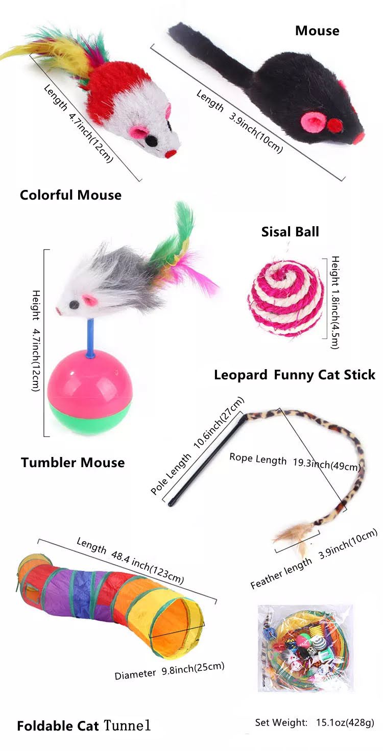 Fast Shipping 20 pcs assorted cat toys