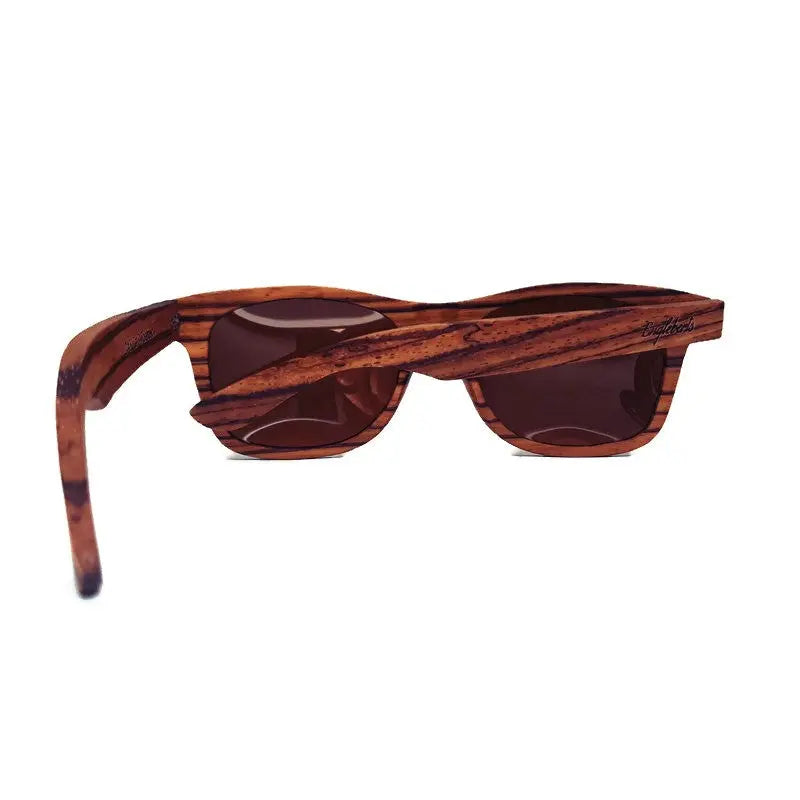 Zebrawood Full Frame Polarized Sunglasses with Case Purple Ariadne