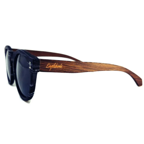 Granite Colored Frame, Bamboo Sunglasses, Polarized Purple Ariadne