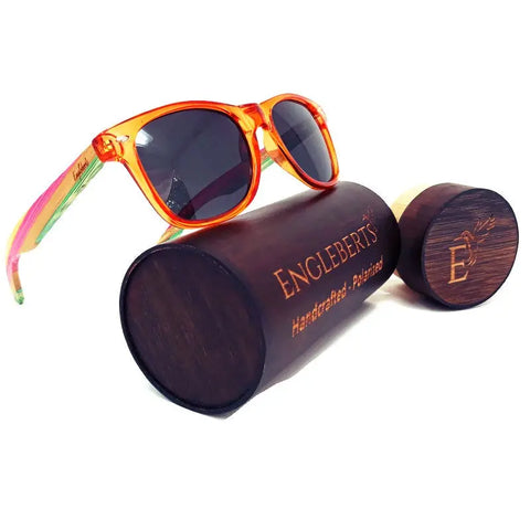 Juicy Fruit Muti-Colored Bamboo Sunglasses Polarized with Case Purple Ariadne