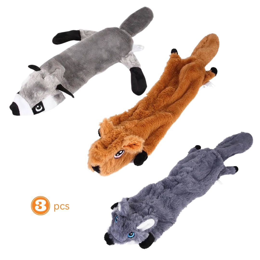Fast Shipping 3 pcs assorted Dog Toys (No Stuffing)