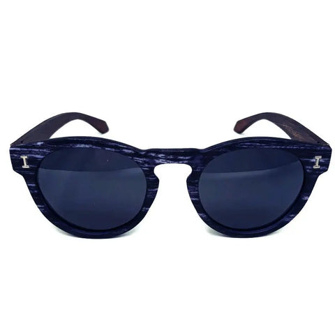 Granite Colored Frame, Bamboo Sunglasses, Polarized Purple Ariadne