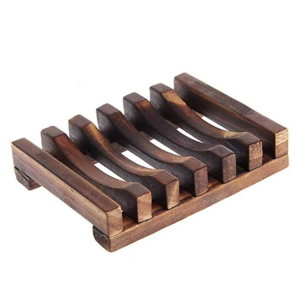 Wooden Soap Dish Black Oliver